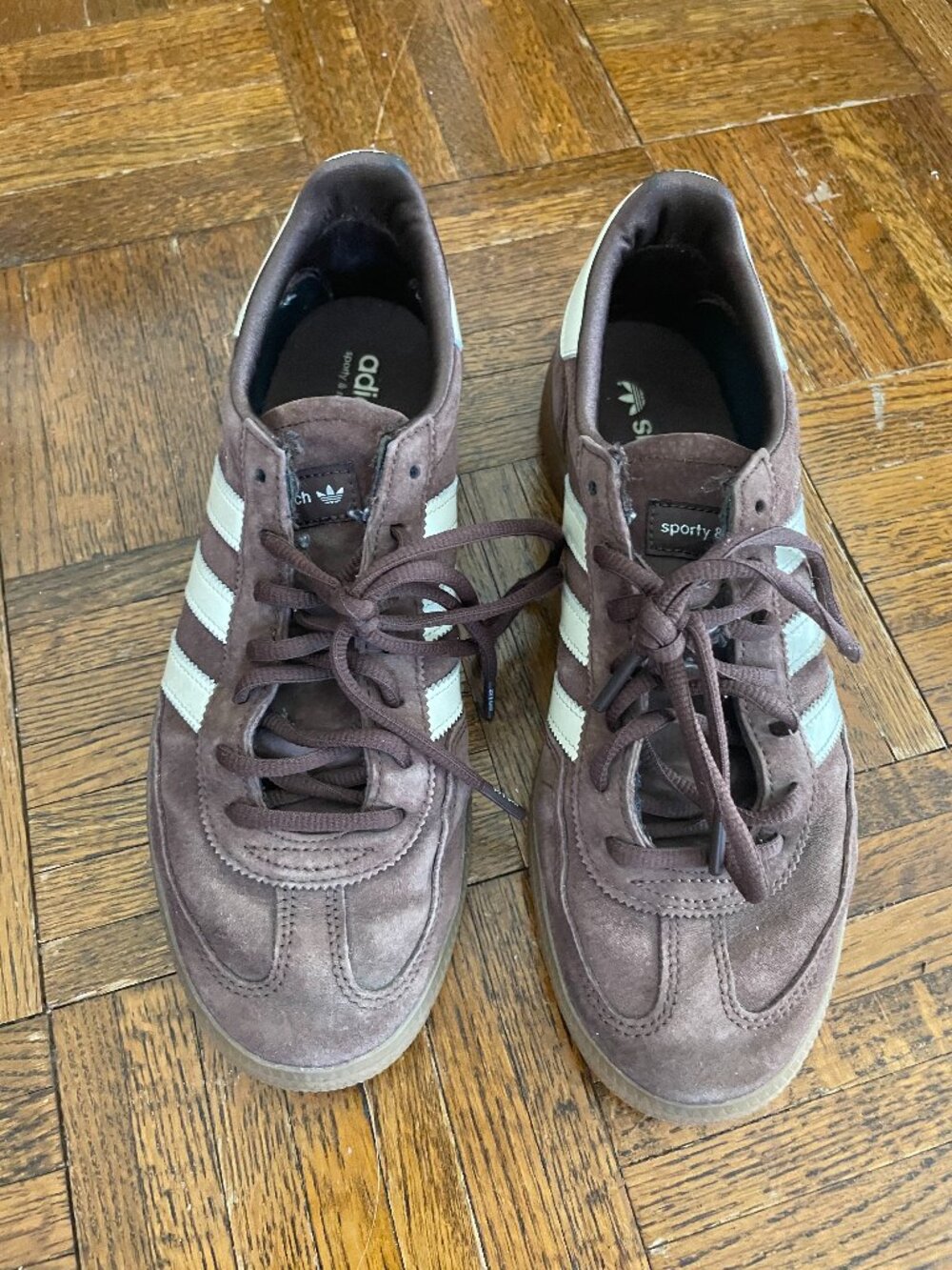 Adidas x Sporty& Rich Brown Handball Spezial Sneakers Size 8.5